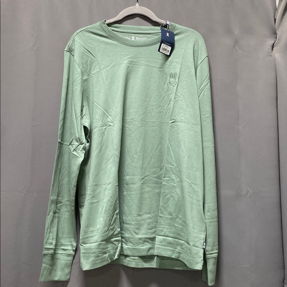 Psycho Bunny Alberton Embroidered Green Tee - Size 6